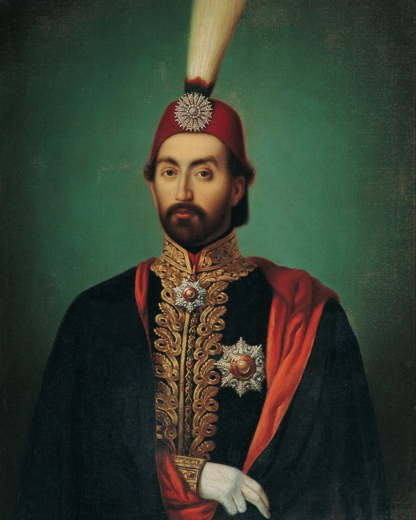 A regal portrait of Sultan Abdülmecid I, the visionary 19th-century Ottoman ruler who commissioned Dolmabahçe Palace as the grand symbol of his Tanzimat reform era.
